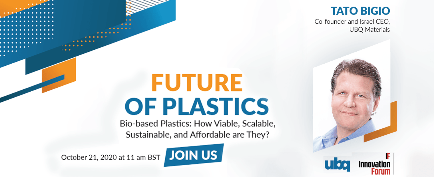 Jack (Tato) Bigio at the Innovation Forum covering the Future of Plastics - Bio-based Plastics: How viable, Scalable, Sustiainable, and Affordable are they?
