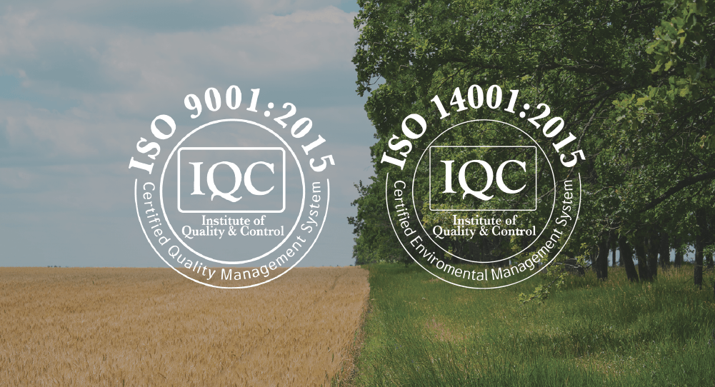 IQC ISO 9001:2015 and IQC ISO 14001:2015 certificates thumbnail.