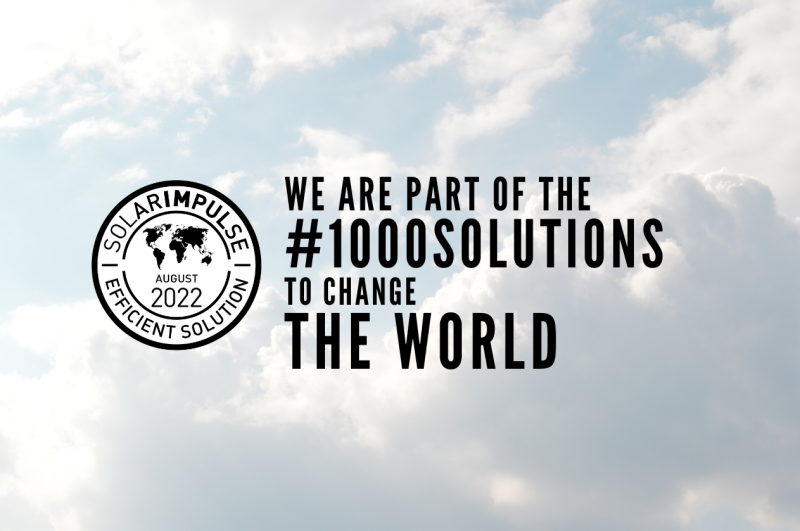 UBQ™ has received the “Solar Impulse Efficient Solution” Label, an award for clean and profitable solutions.