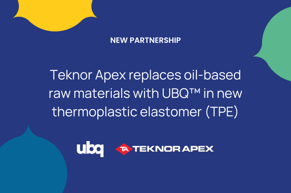 Teknor Apex Implements UBQ™ in New Eco-Conscious Monprene® TPE with 35 Percent Sustainable Content.