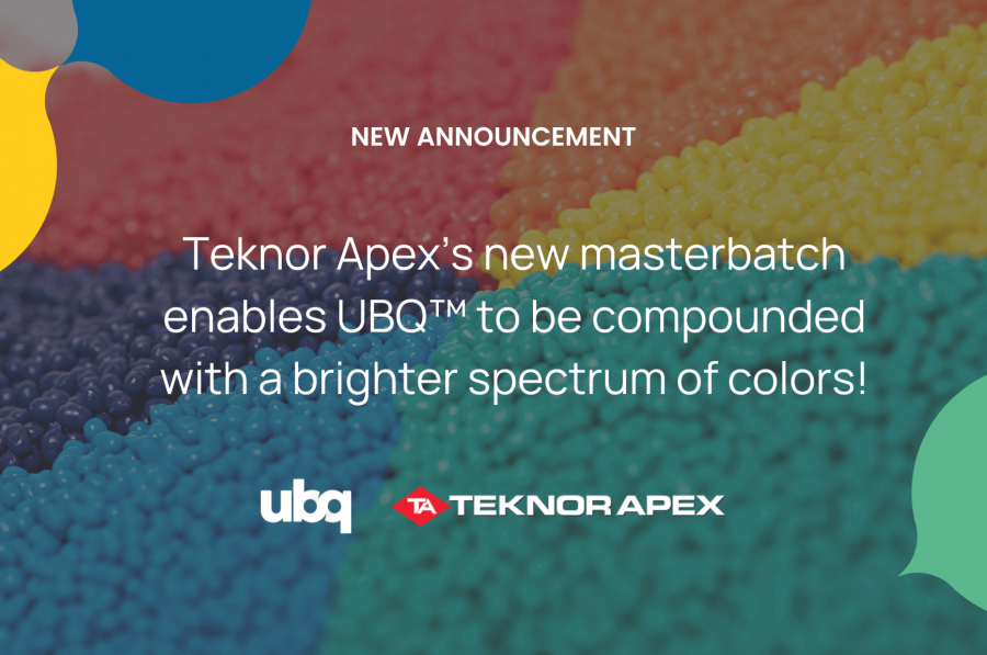 Teknor Apex's new masterbatch enables UBQ to be compounded with a brigher spectrum of colors announcement.