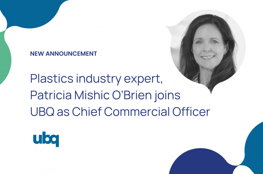 Patricia Mishic O'Brien joins UBQ as Chief Commercial Officer announcement.