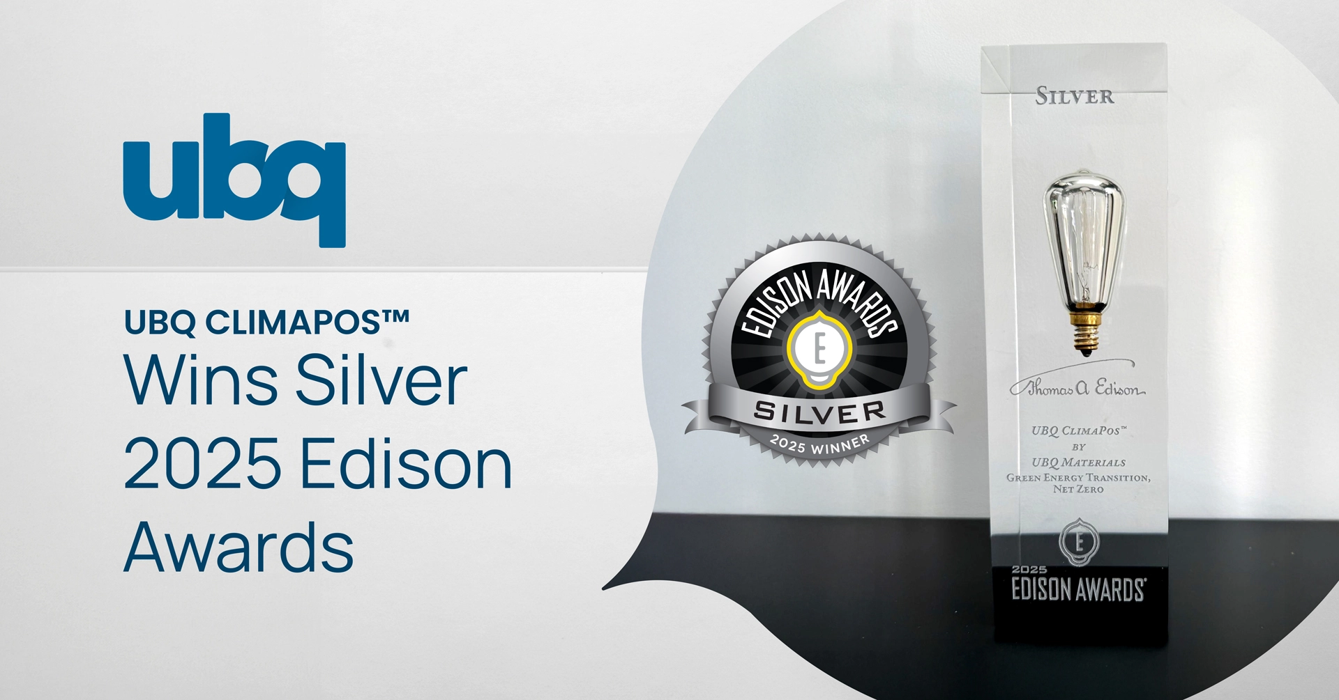 UBQ ClimaPos™ Wins Silver at the 2025 Edison Awards